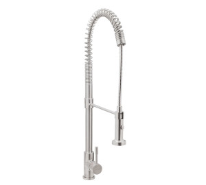 Grifo de cocina monomando inox con muelle TAU Acero Inoxidable
